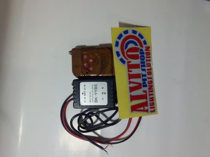 Modul Strobo Remote 12 mode 2 channel | ( lampu mobil hid plafon depan rem sorot led h4 kabut fog lamp tembak variasi strobo rem toyota innova hid avanza osram )