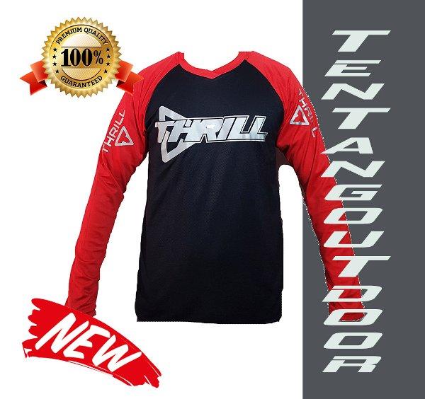 PREMIUM Jersey Downhill Cross Sepeda DH THRILL Baju Kaos F004 MTB BMX