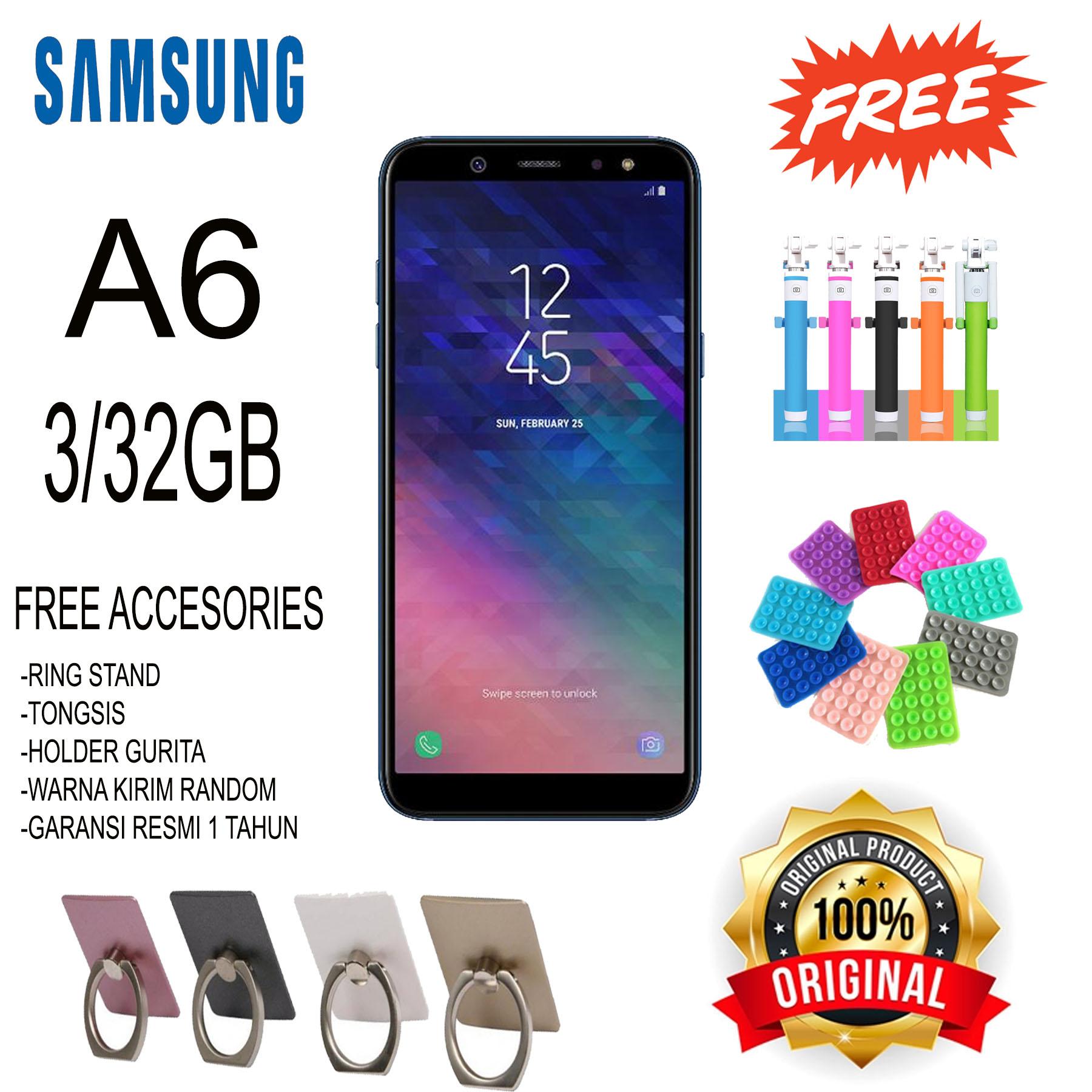  Samsung Galaxy A6 Smartphone - 32GB/3GB - Garansi Resmi - Free Accesories 