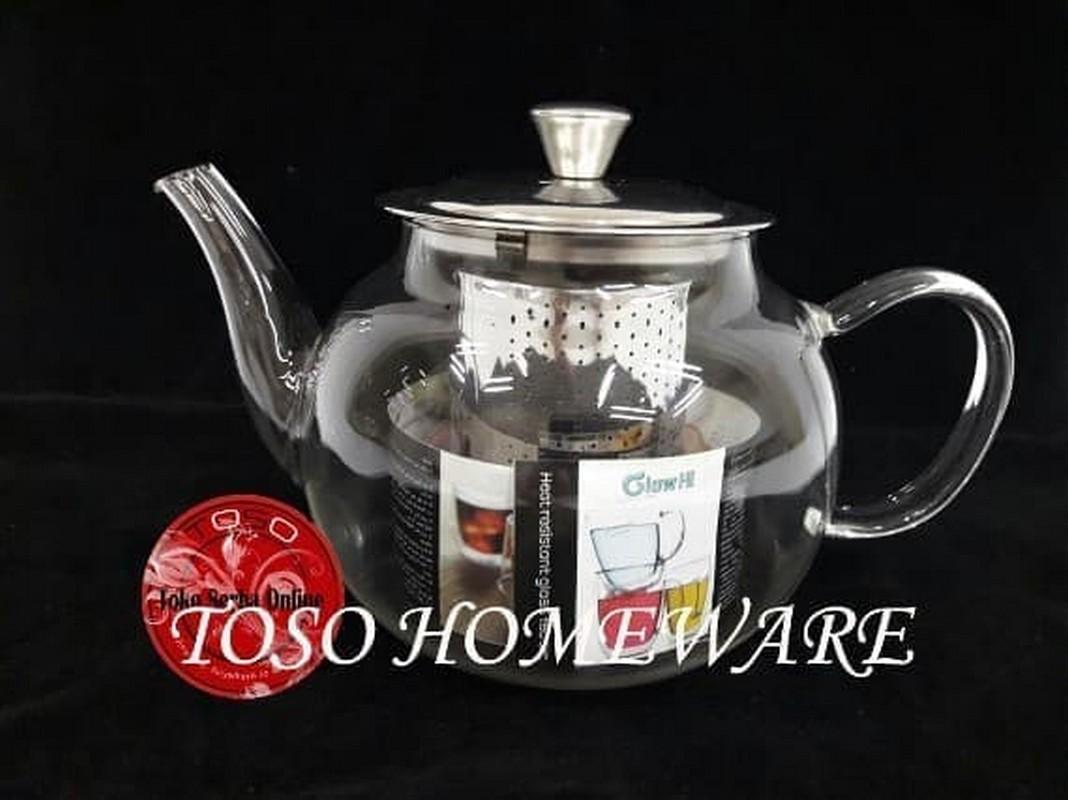 PALING DICARI Glass Tea Pot With Infuser Filter Tea Pot 600ml Teko Teh 600SSD TERLARIS