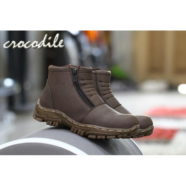 sepatu boots safety gunung hikking tracking crocodile morisey tan sepatu pria