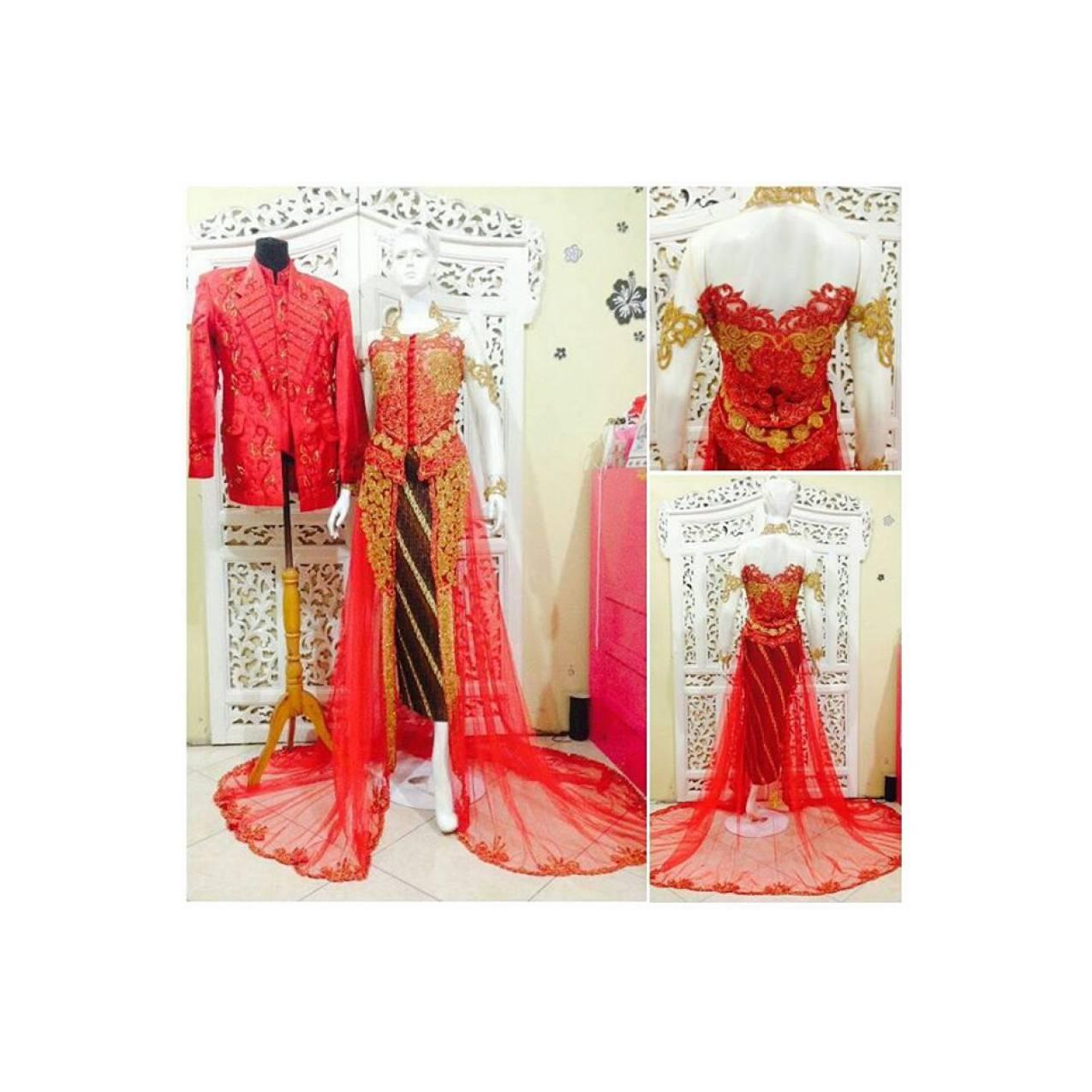 CP400 BAJU KEBAYA PENGANTIN COUPLE MODERN MUSLIM FREE ROK WIRU&KAMISOL