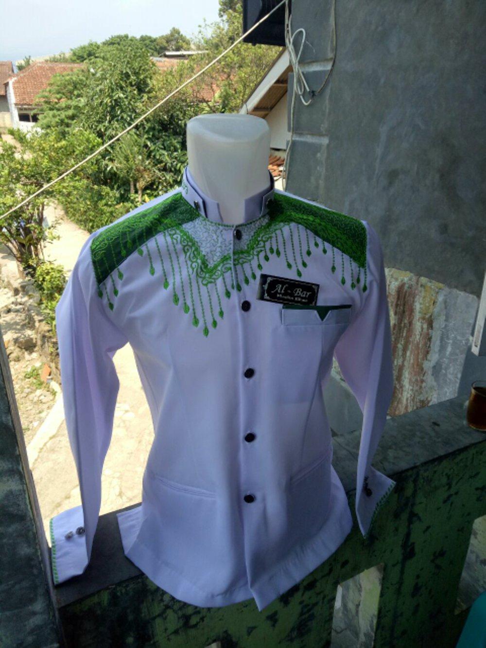 jasko kombinasi pundak hijau motip hujan di lapak nadzkya shop jasko_shop