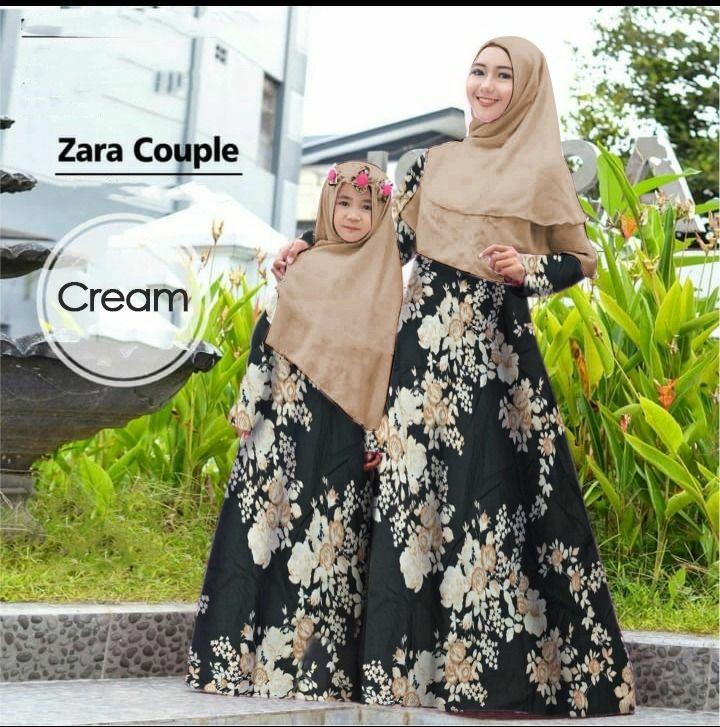 BRONZE STORE-COUPLE GAMIS SYARI DRESS KATUN JEPANG PASANGAN IBU DAN ANAK PLUS KHIMAR