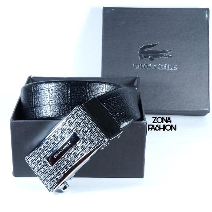 ikat pinggang / gesper / sabuk pria kulit import Crocodile R10 premium