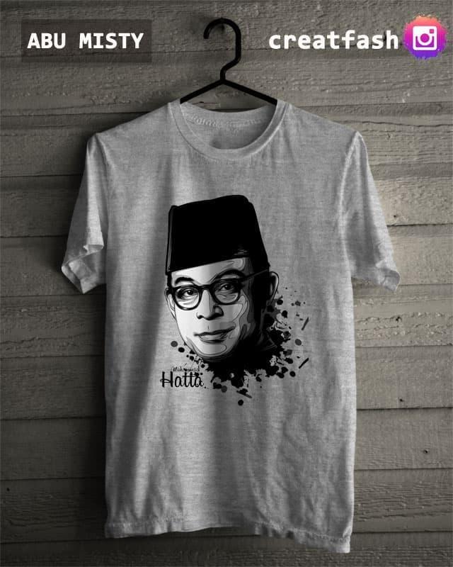 HOT SPESIAL!!! KAOS BUNG HATTA SABLON DIGITAL BAHAN COMBED 20/30S - OsvTWi