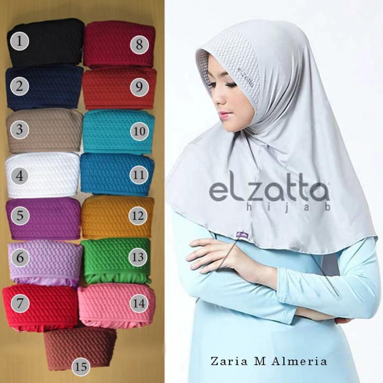 ELZATTA Hijab Kerudung Jilbab Instan Bergo Zaria M Almeria AsliTerbaru 1199