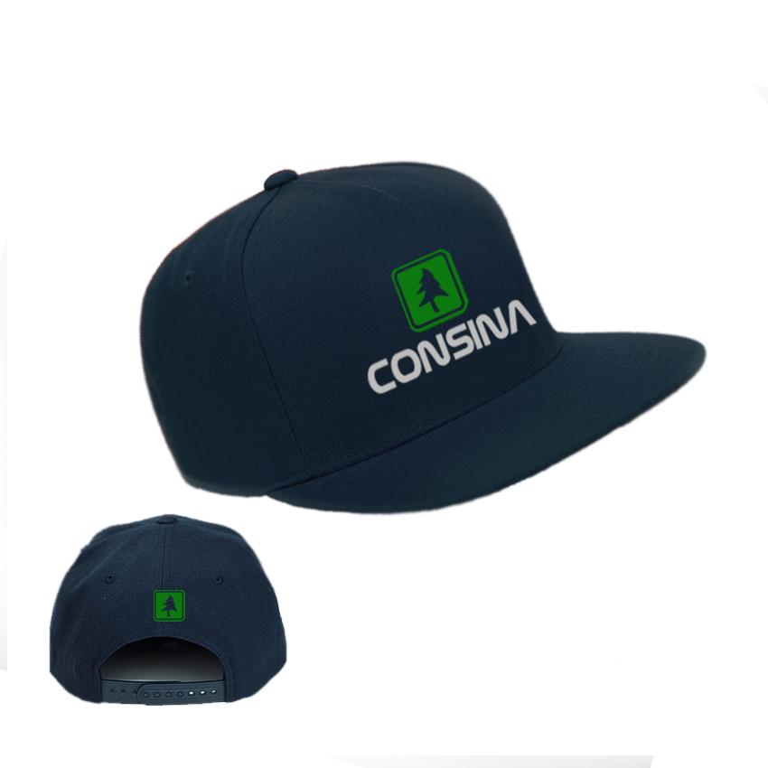 Jakarta Distro Topi Snapback Consina Logo Abu Premium