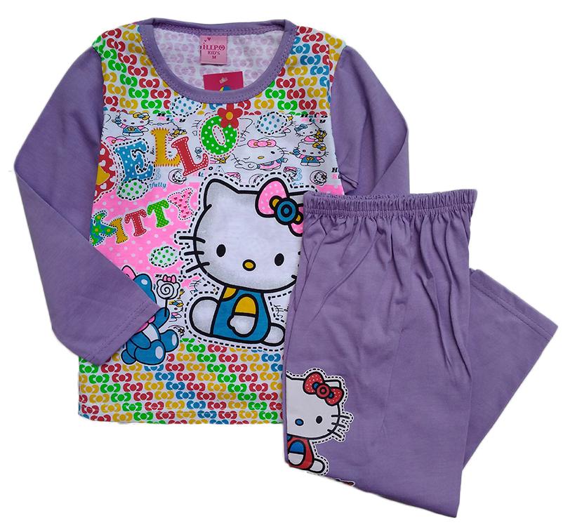 Setelan Panjang Baju Tidur Atasan Piyama Anak Hello Kitty HKPJHP070418