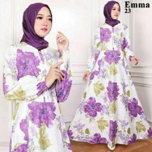 SUPPLIER GROSIR 14680 B32 MAXI BUSUI MAXY SYARI GAMIS LENGAN PANJANG BAJU MUSLIM FASHION BUSANA MUSLIMAH WARNA UNGU MURAH KEKINIAN BAHAN KATUN