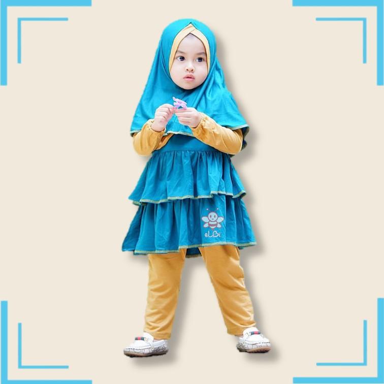 eLBi - Baju Muslim Anak Perempuan / Baju Muslim Balita Perempuan / Gamis Anak Perempuan / Winnie Series