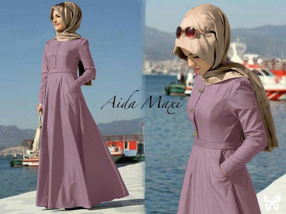 Gamis Aida Dusty Hasanah SS – Pink