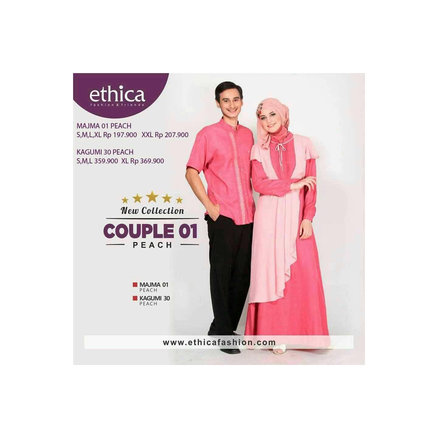 ETHICA COUPLE 01 PEACH KAGUMI 30 PEACH (GAMIS SAJA)