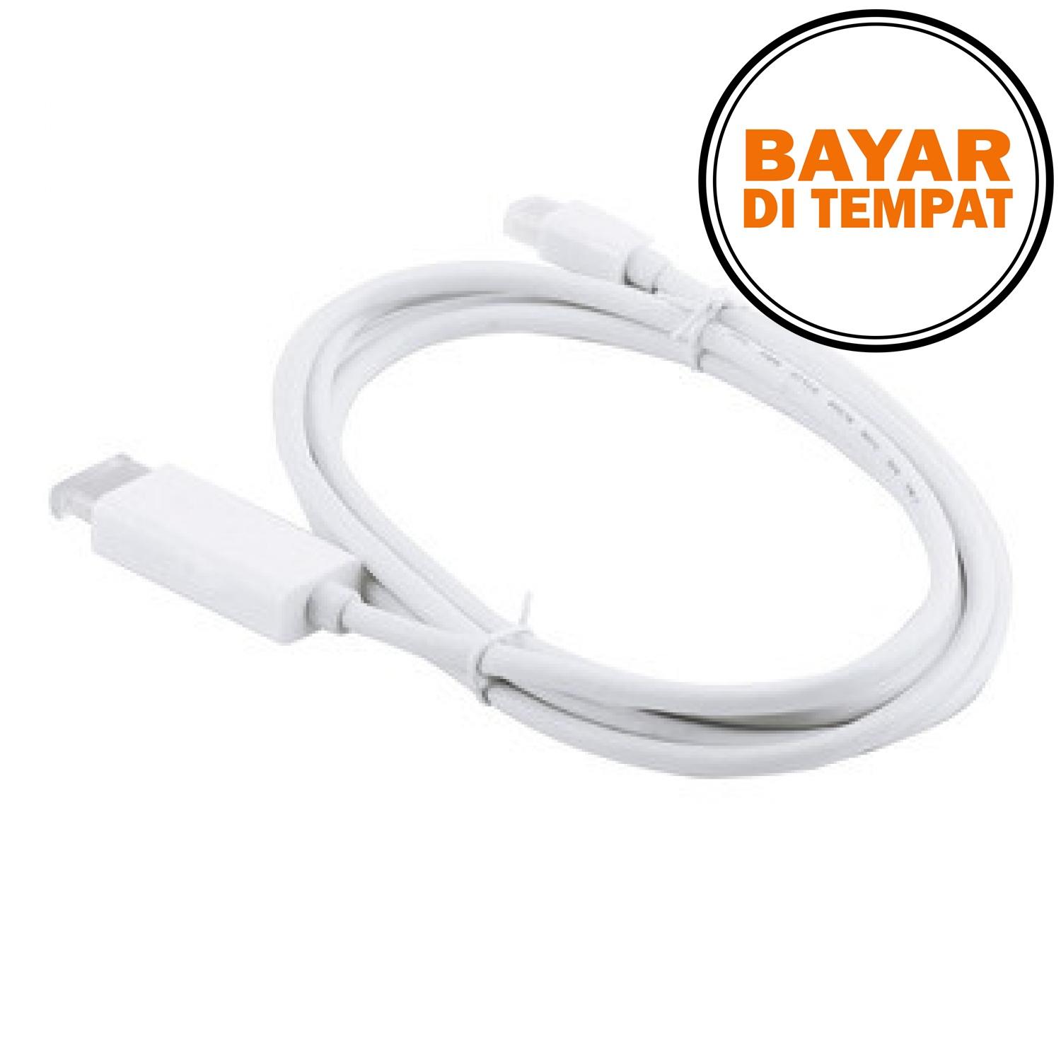 Rimas COD Mini Displayport to HDMI Cable Adapter 1.8m - White/Putih - Kabel Penghubung Proyektor Televisi Layar Monitor Laptop Macbook Panjang 1.8 Meter Berkualitas - FREE ONGKIR