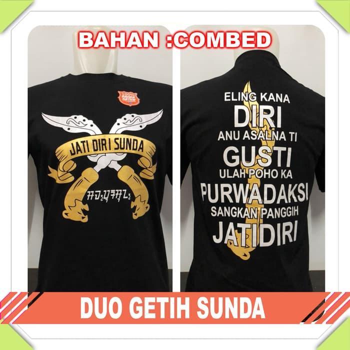 KAOS BAJU TSHIRTS TRENDY - DUO GETIH SUNDA - Hitam, L