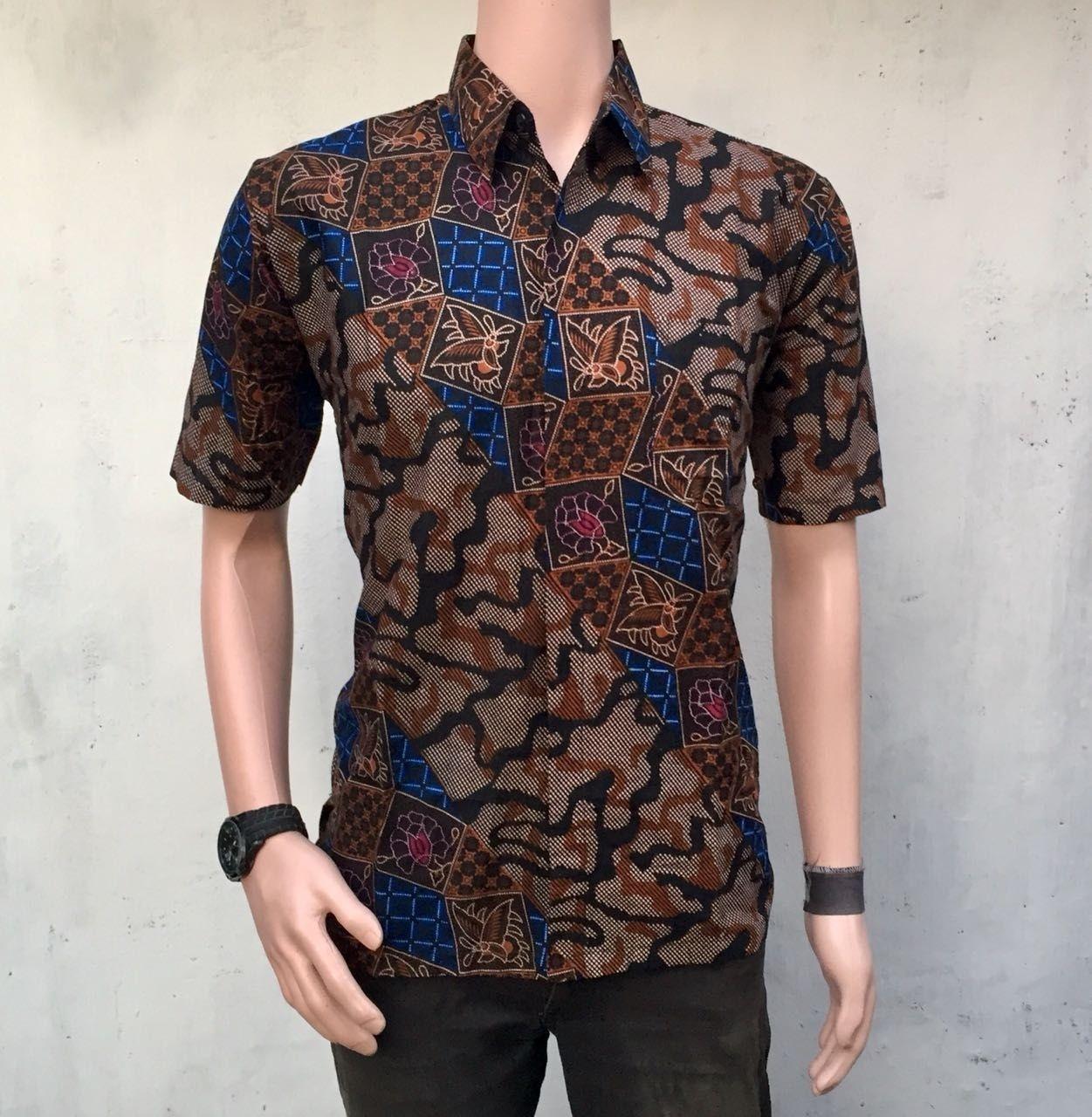 Anugrah- kemeja pendek distro kemeja santai bagus kemeja kerja kantor murah atasan cowo terlaris bandung short - kemeja batik