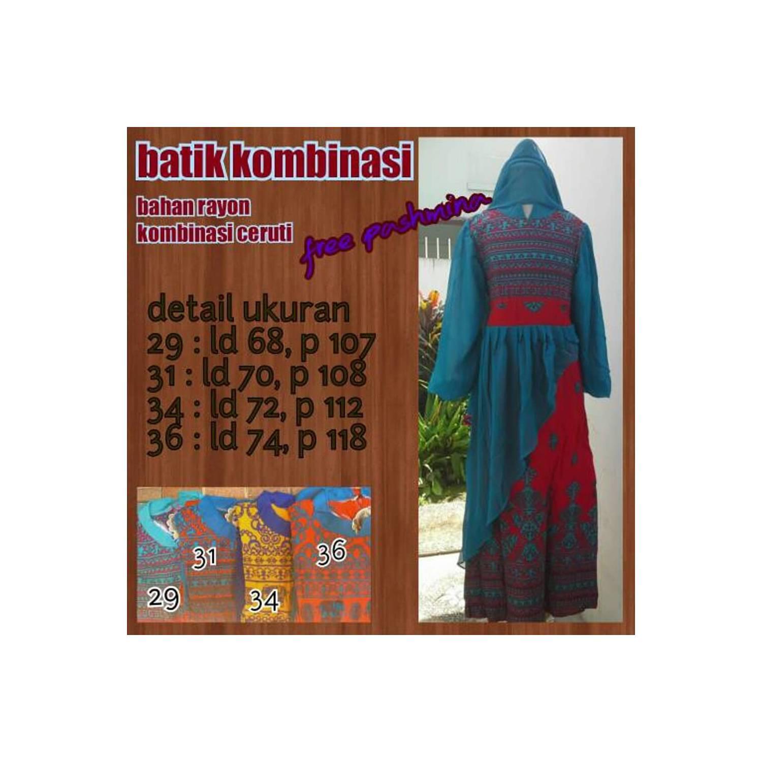 PROMO SALE BARU gamis anak batik kombinasi