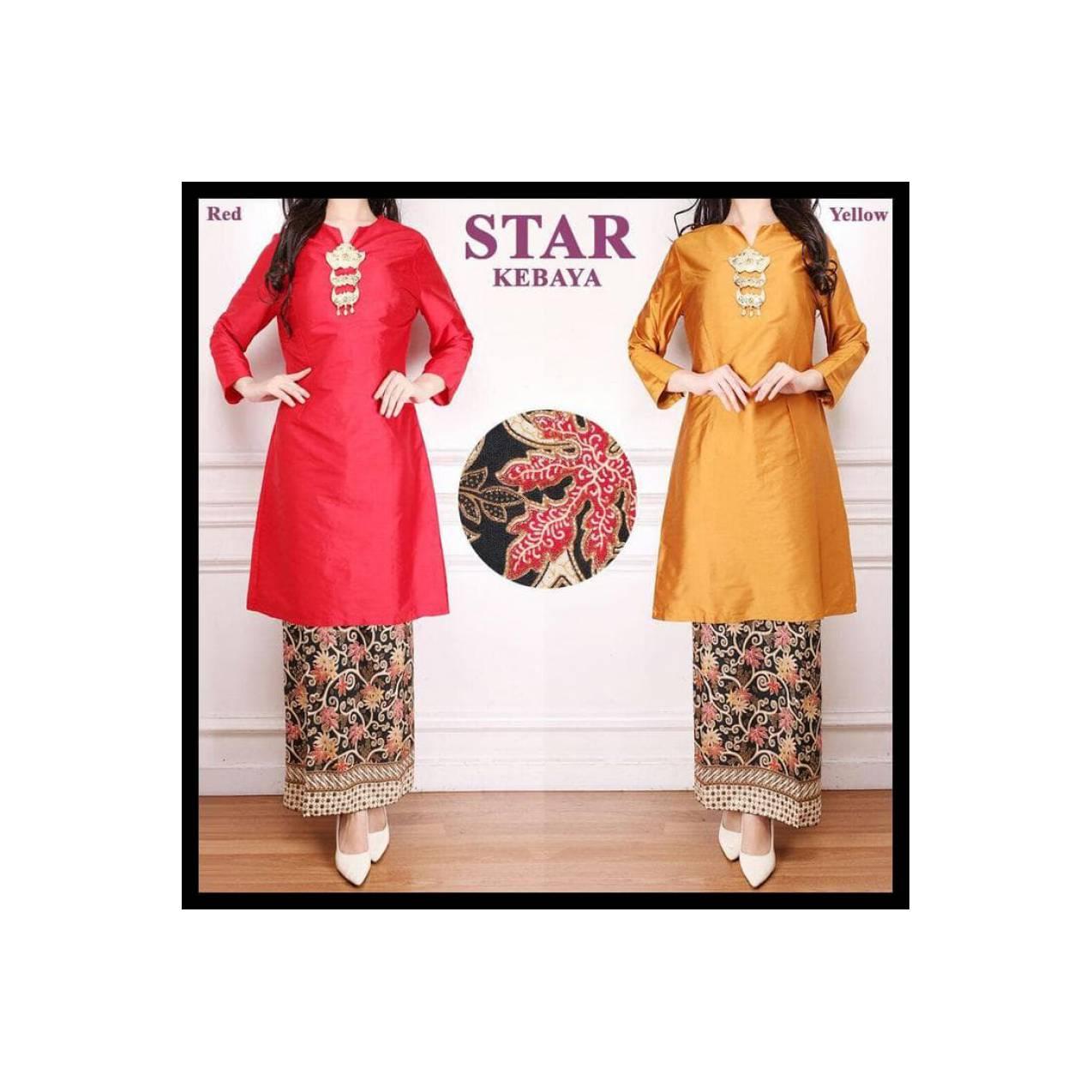 (Turun Harga!!) Baju Kurung Baju Malaysia Baju Melayu Taveta Merah Dan