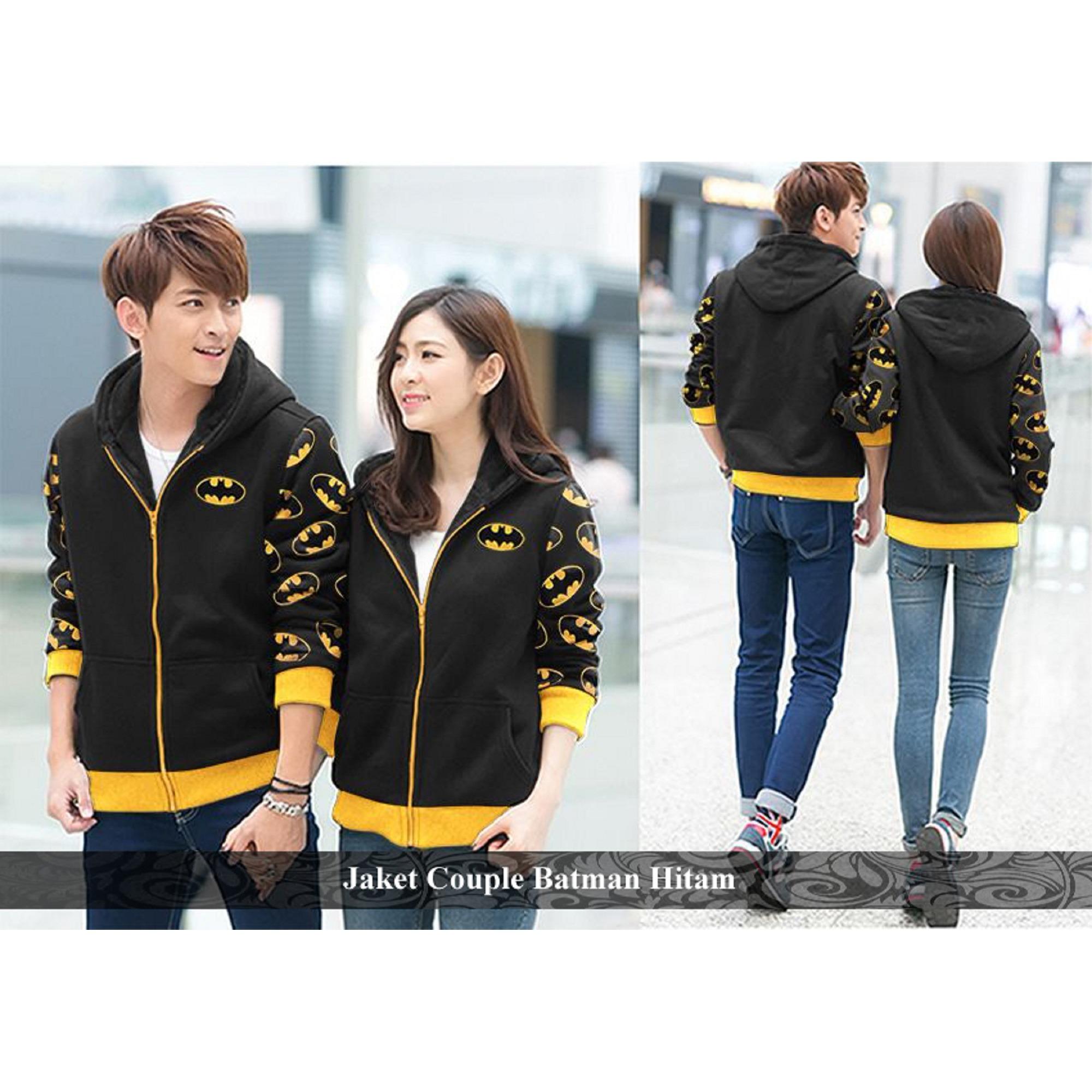 Jual Couple Jaket - PROMO Pasangan Online - Jaket Batman Hitam