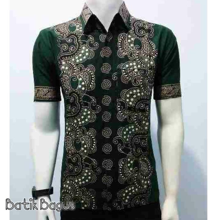 BATIK PEKALONGAN - Kemeja Pria Batik Bagus Lengan Pendek Original