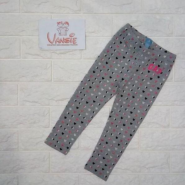 baju bawahan celana kaos legging anak branded motif love blinkblink bahan kaos tebal