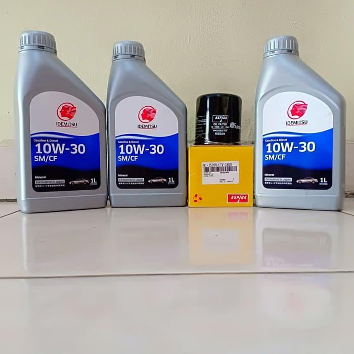 Paket Oli Mesin Mobil Idemitsu 10W30 3 L + Filter Oli Nissan Datsun