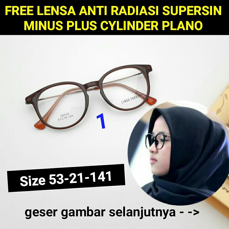 Frame Kacamata 6002 Kacamata baca kacamata bulat kacamata minus / plus /cylinder kacamata anti radiasi