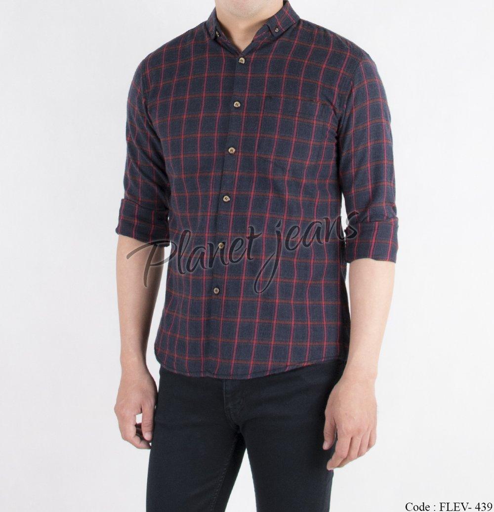 kemeja flanel pria slimfit lengan panjang dan kemeja motif kotak bahan flannel slim fit cowok flev-439 di lapak Planet Jeans planetjeans