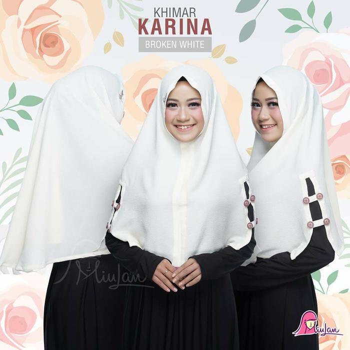 MiuLan Hijab Jilbab Kerudung Khimar Syar'i Cantik Polos Kancing KARINA A1982