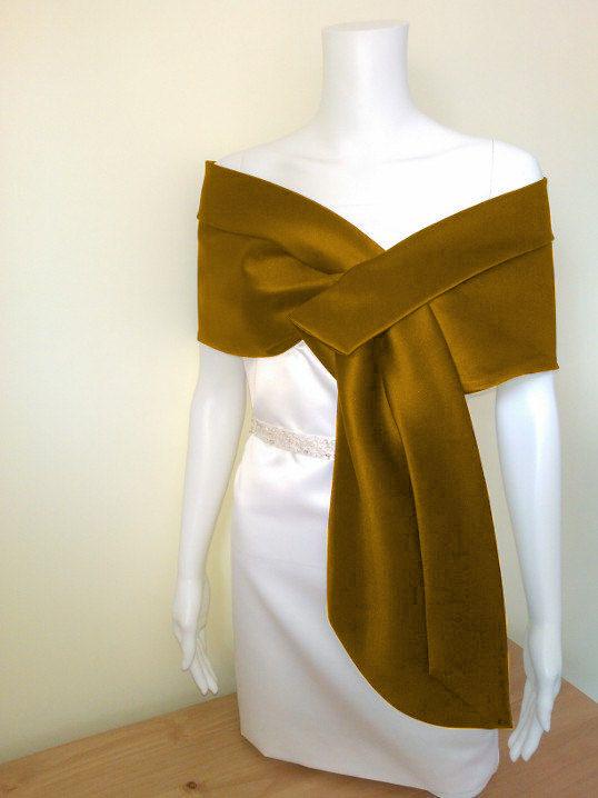 Syal bolero Cape Satin Andriana Gold Outwear Wanita