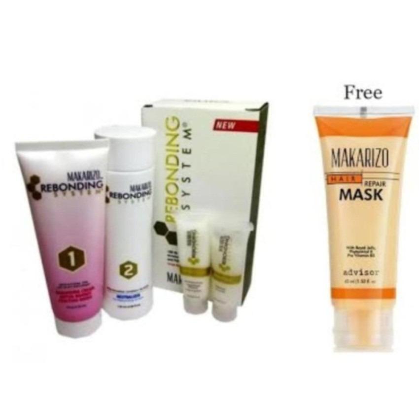 Makarizo Rebonding System Tube untuk Rambut Keriting Kribo, termasuk Shampo dan Conditioner 1 Paket + Masker Rambut Tube 45ml