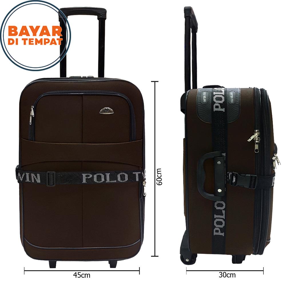 Koper Baju Koper Kain Koper Murah Koper Travel Koper Polo Koper Roda 2 Koper 24 Inchi Koper Import Koper 2218 Size 24 Inchi Expandable Koper Polo Original Import - Coffee