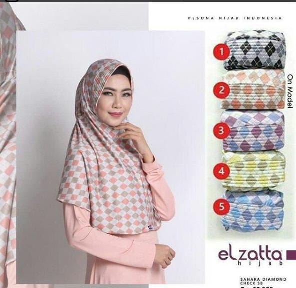 Jilbab instan motif wajik