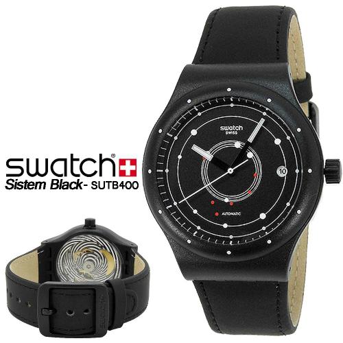 JAM TANGAN SWATCH ORIGINAL SUTB400 SISTEM BLACK