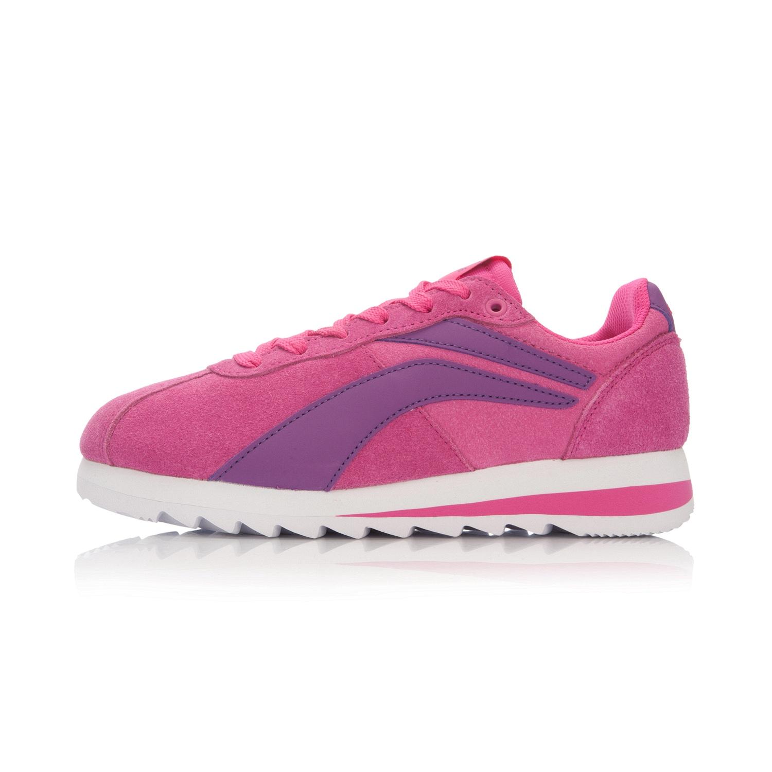 LINING ARCL032 wanita wanita sepatu olahraga (Fluoresensi Berry Hong/rouge merah muda/Gan biru-violet)