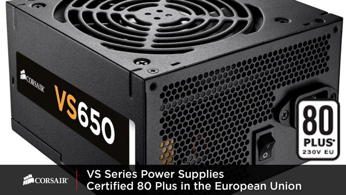 Corsair VS Series VS650 PSU ATX Power Supply True Gaming 650W 650 watt