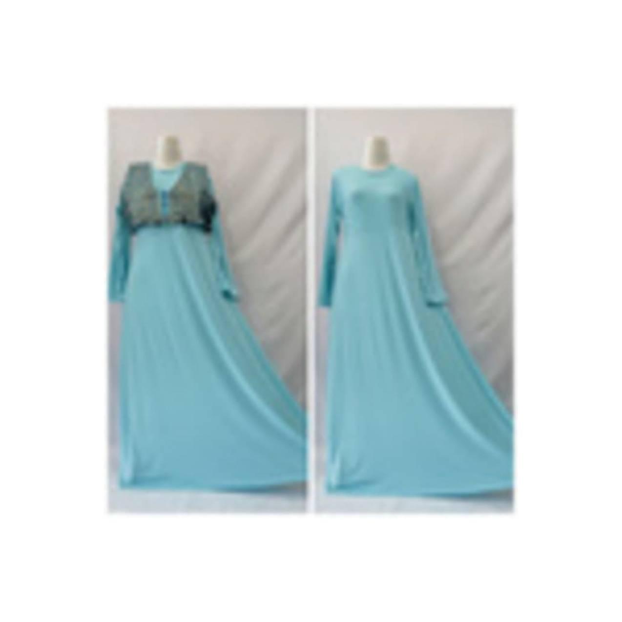 Baju Gamis Kardigan Dengan Rompi Songket Cewek/Wanita 2
