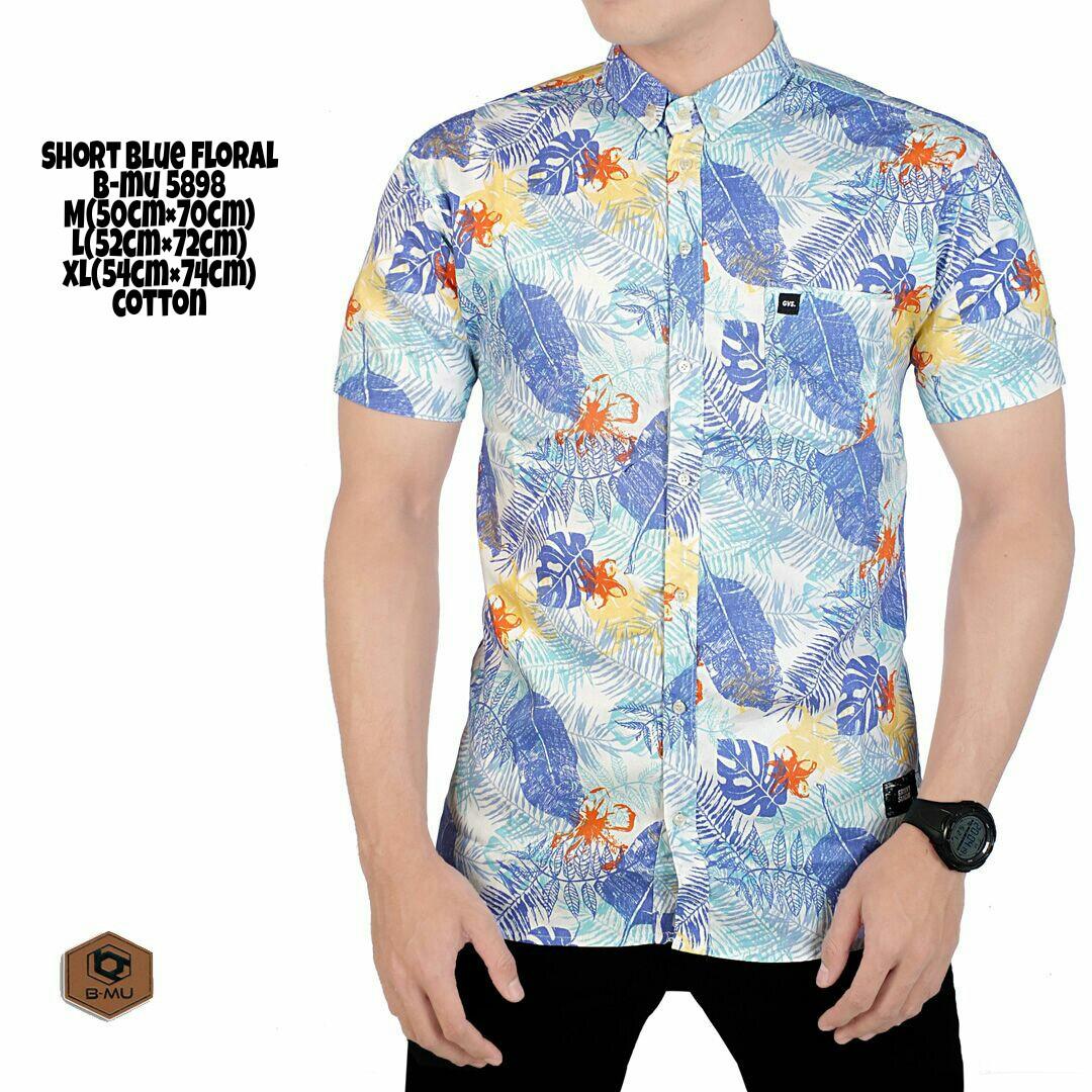 the most - Kemeja Pendek corak Bunga Kemeja santai adem motif bunganyaman kantor ker ja atasan cowok termurah terlaris beli baju distro bandung