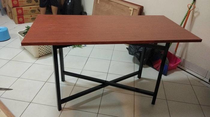 Meja cafe / meja bazar /Lipat Laptop / MejaLesehan / MejaBelajar / MejaNgaji / Meja Makan / Meja Baca / Meja lipat portabel meja food court/ meja lipat catering 100*50*120 bahan besar dan tebal untuk beban berat