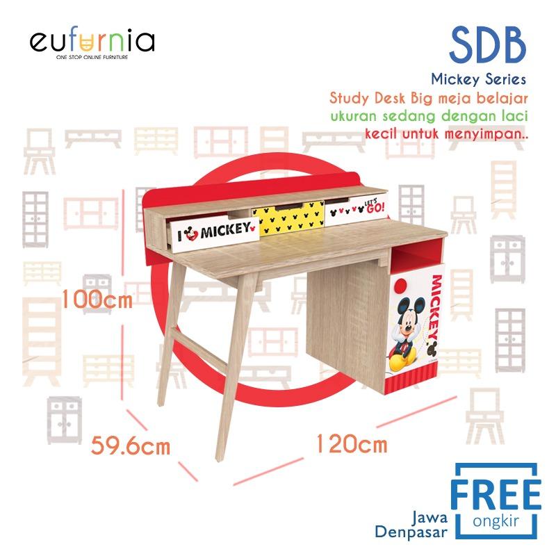 Eufurnia Olympic Kids Mickey Study Desk Big Meja Belajar Anak- SDB 0119694