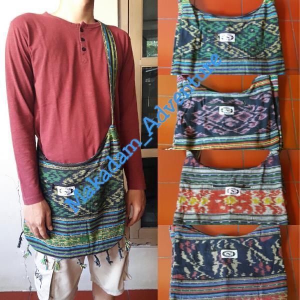 Tas Selempang Etnik Tenun Kain Rajut Lombok