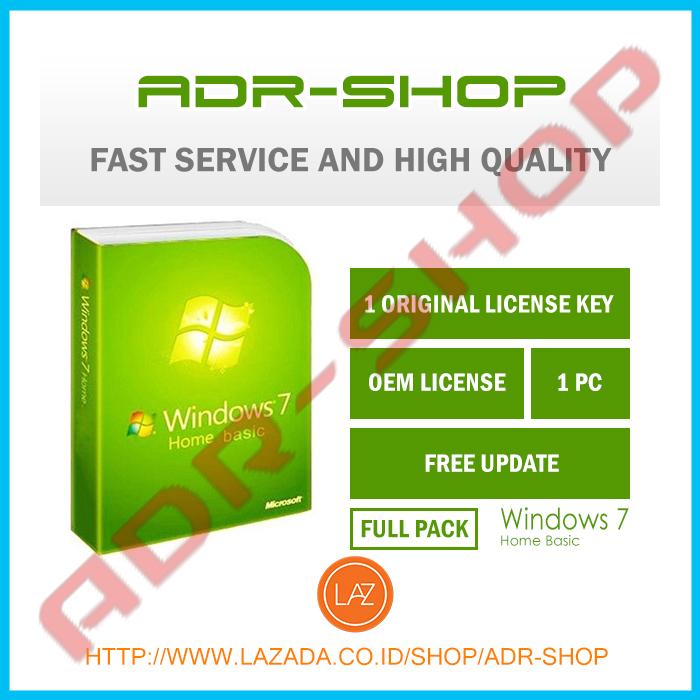 (Promo)Windows 7 Home Basic 32/64 bit OEM SP1 Lifetime fullpack ORIGINAL