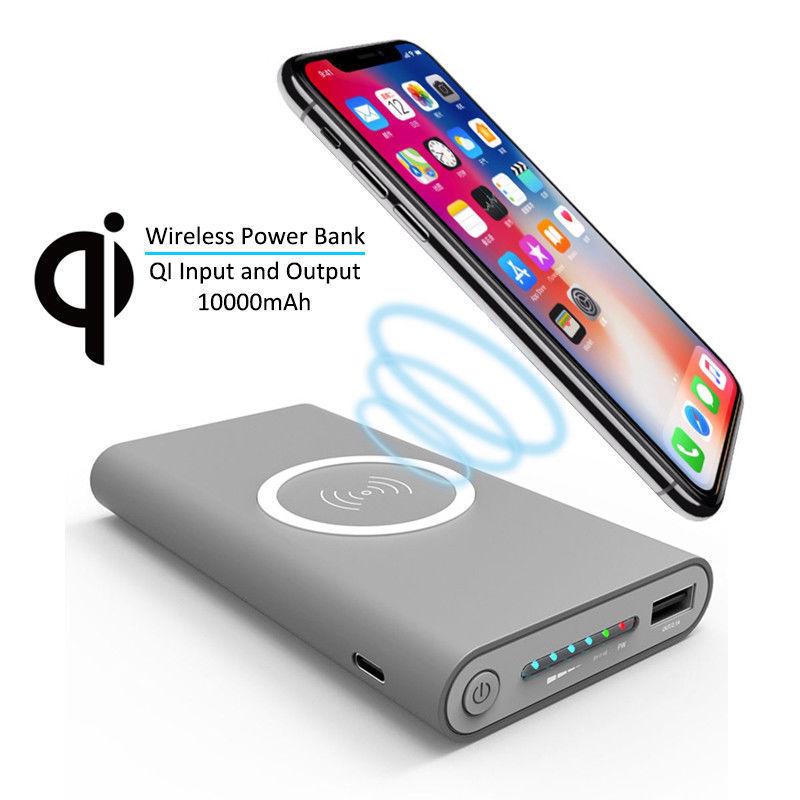 Power Bank Qi Wireless Charger 10000mAh