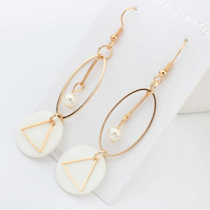 Anting Mutiara Geometric Long Earrings Geometric Jewelry Jan085