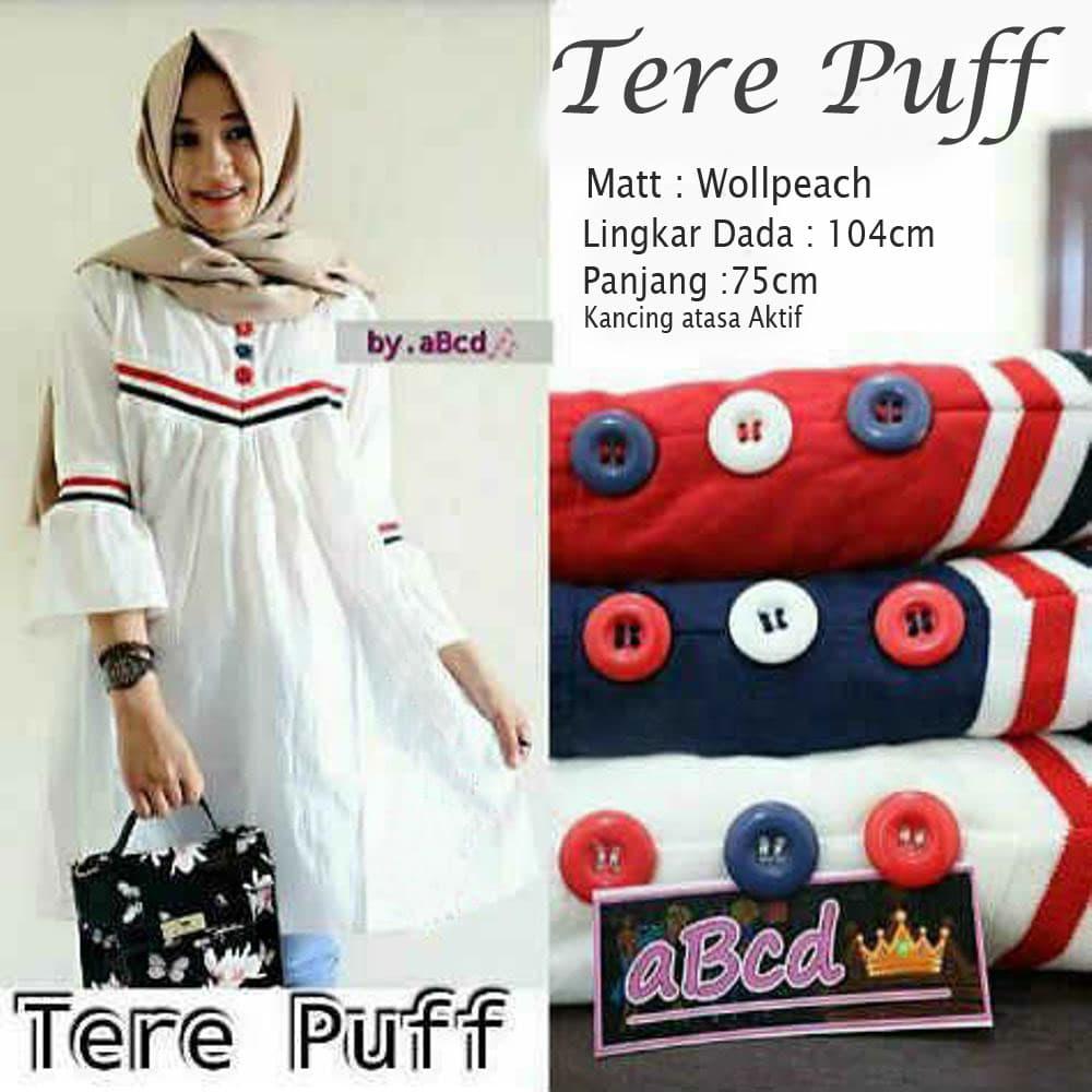 Baju Atasan Blouse Tunik Wanita Baju Muslim Blus Muslim Tere Puff