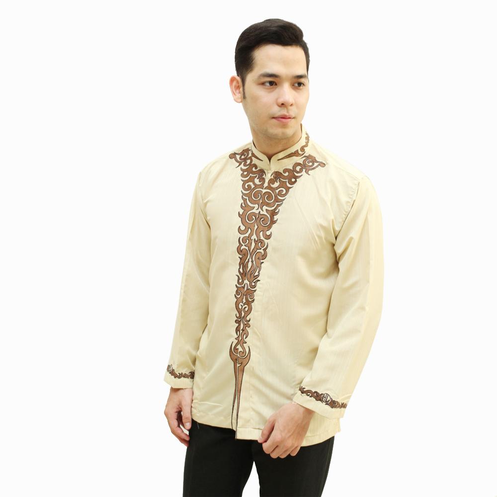 Hansen & Lisa Baju Koko Katun Lengan Panjang Bordir Motif Spear
