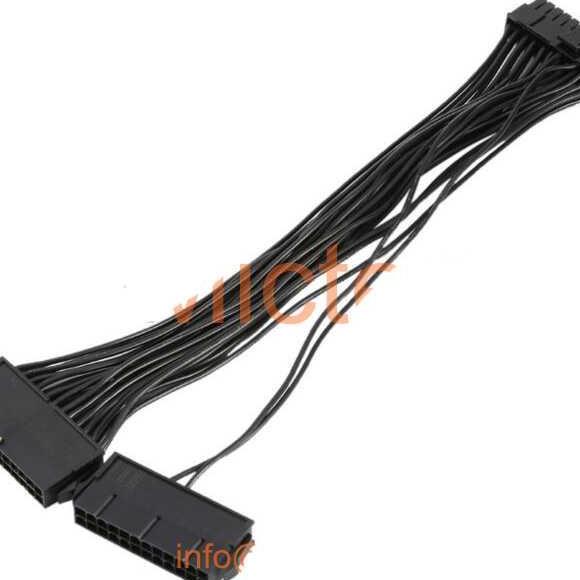 Dual PSU ATX Extension Cable 24 PIN to 20+4 PIN for Bitcoin Mining / Kabel Power Komputer Murah Terbaru