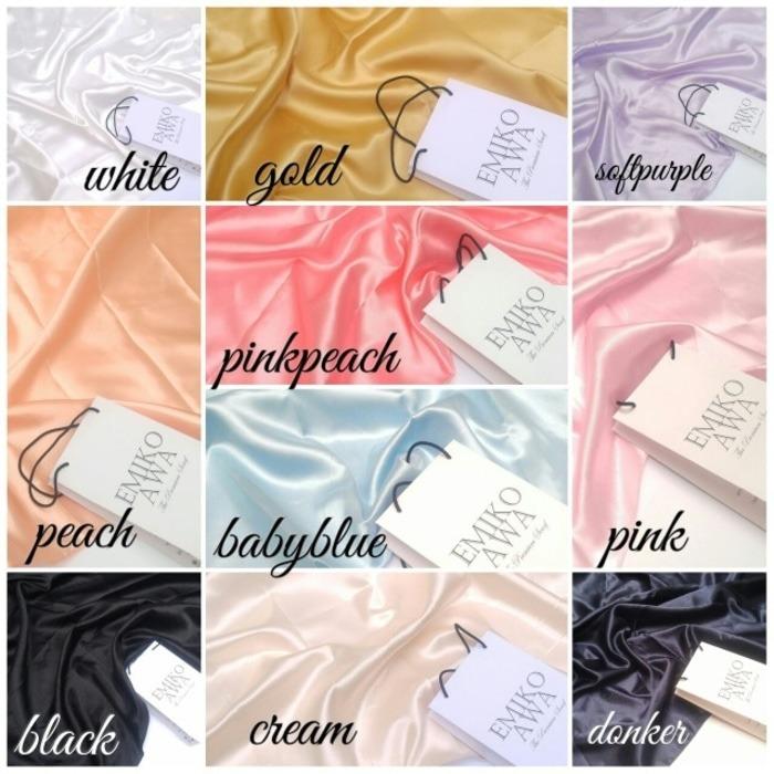 POLOS SATIN - SEGIEMPAT / JILBAB / HIJAB / KERUDUNG / EMIKOAWA / MURAH