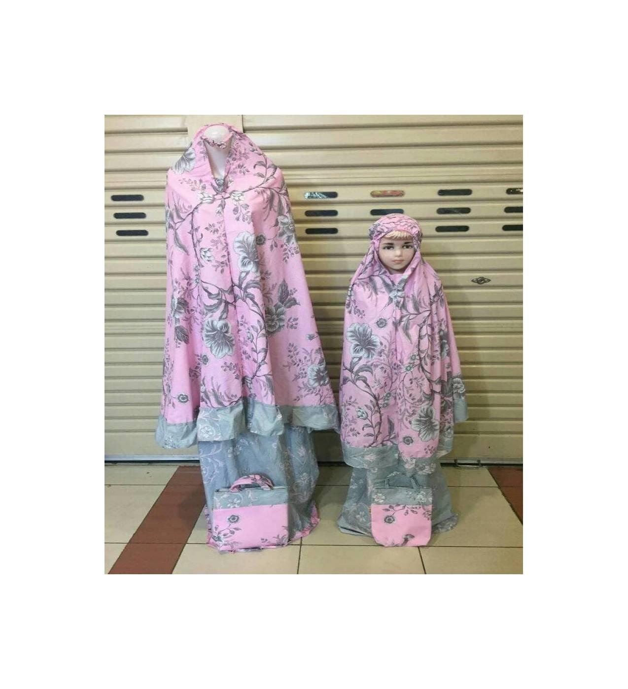 MUKENAH TERBARU mukena couple terbaru katun jepang flower pink