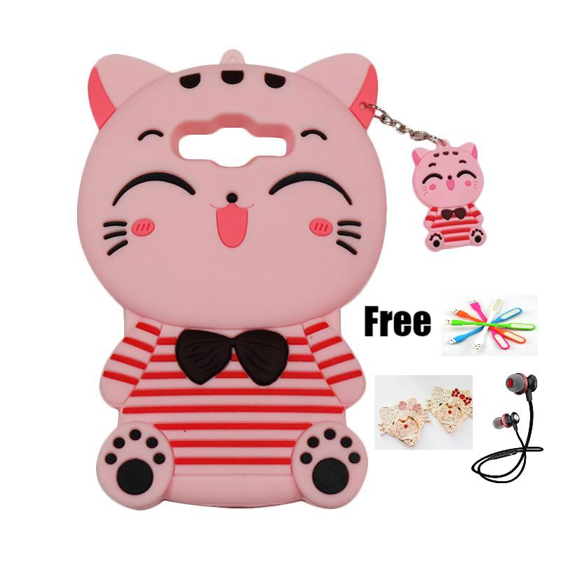 SYF-S Casing Softcase Case Karakter Boneka 3D Samsung J2 Prime Hello Kitty free I-Ring Dan Handsfree